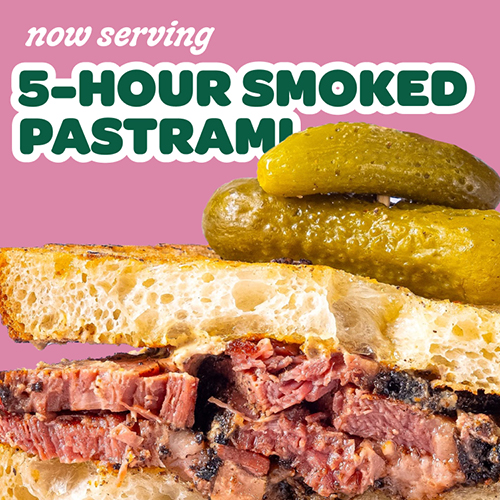 Devour Bareburger's new 5-hour slow smoked pastrami sandwiches. now available at Astoria, New York City
